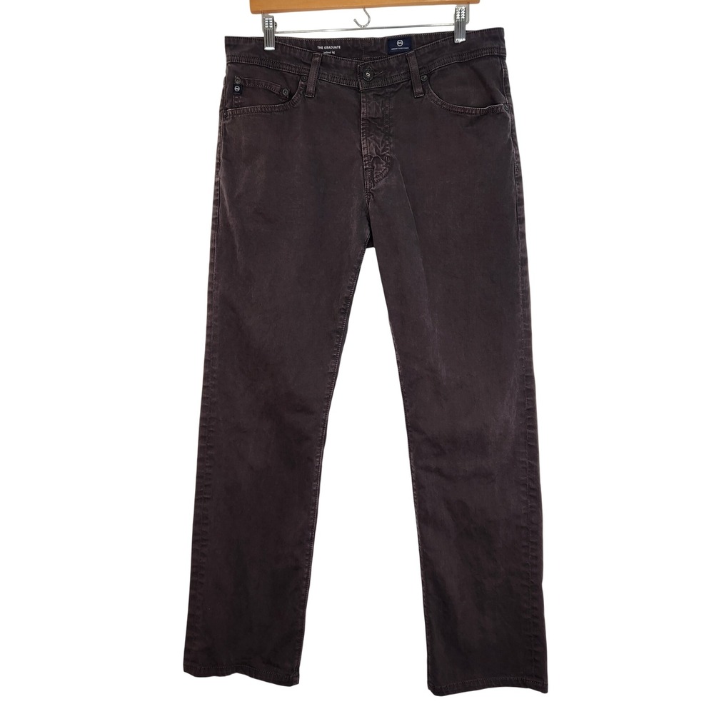 AG Adriano Goldschmied The Graduate Tailored‎ Leg Jeans Mens 32 Gray HEMMED